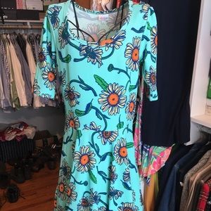 Daisy Lularoe Nicole Dress NWT Large Teal